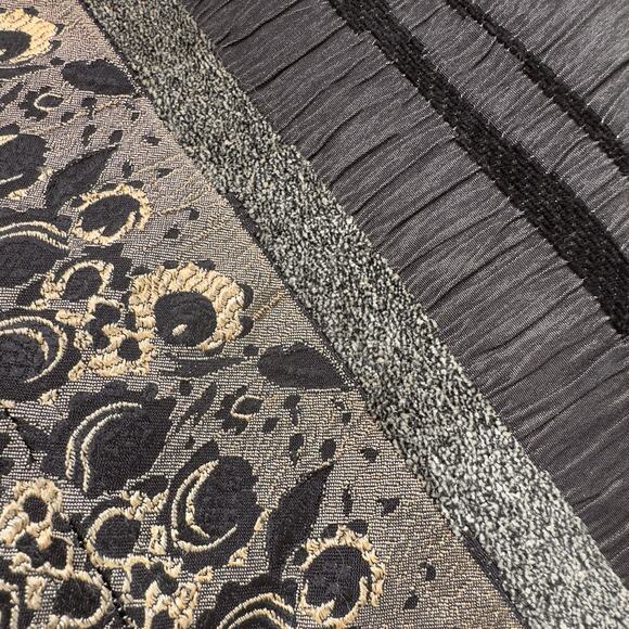 Vintage Dark Floral Blazer Jacket 16P Zip Up Brown Gold Earthy Boho Indie Tanjay - Picture 7 of 14